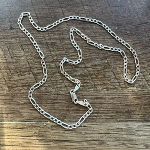 20” Figaro Sterling Silver Necklace